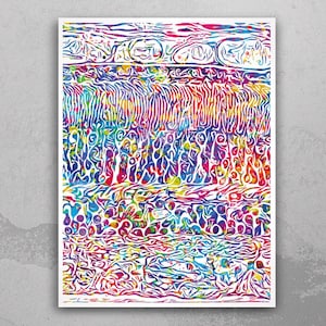 Retina Layers Watercolor Print, Optometry Clinic Wall Art-1257