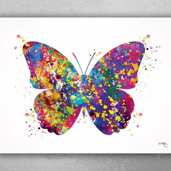 Butterfly Watercolor Print Butterflies Decorative Art Print Nursery Decor Gift Housewarming Gift Office Decor Room Wall Art Wall Decor-1566