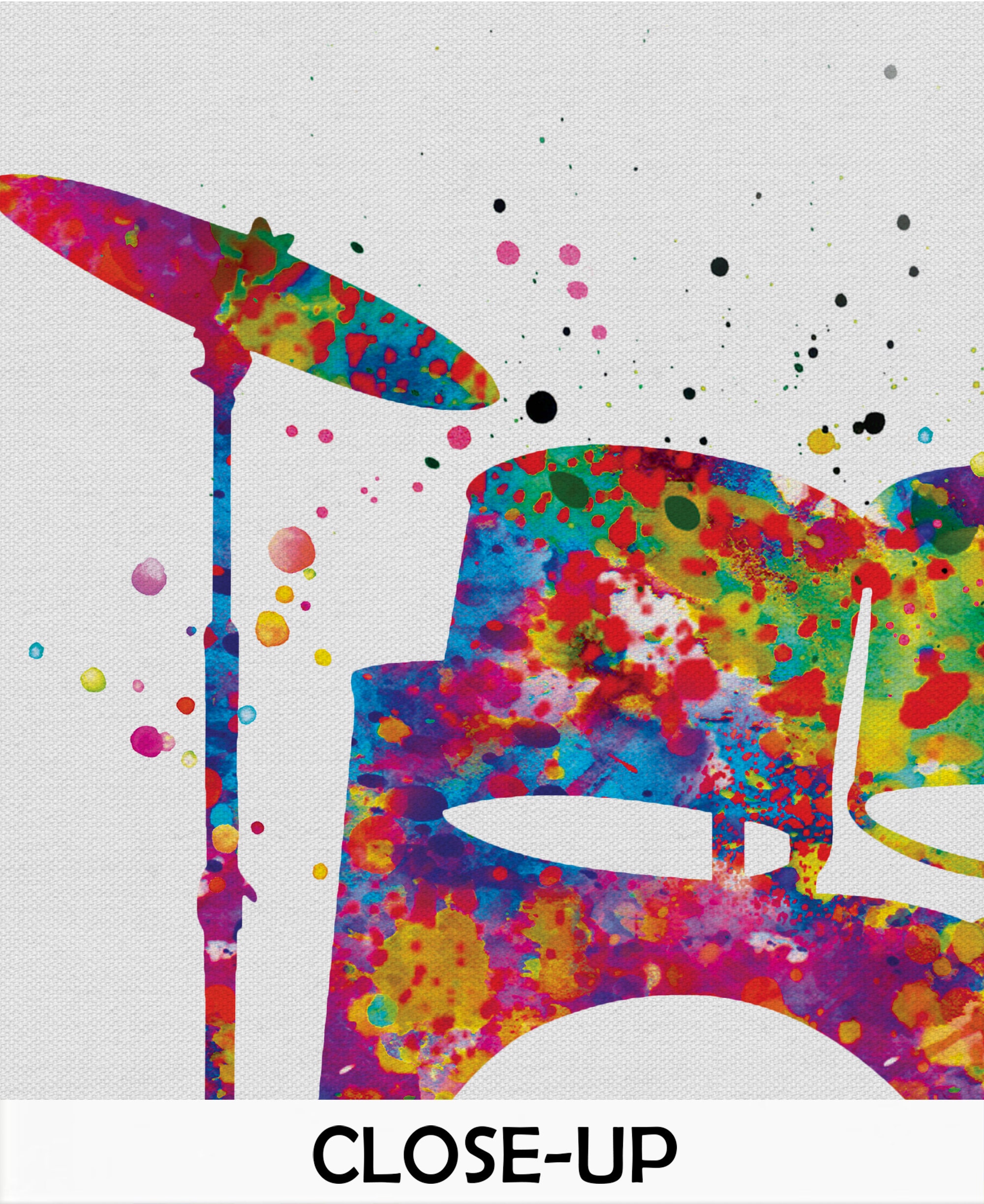 Drums Watercolor Print Drum Set Music Instrument Wall Art Etsy