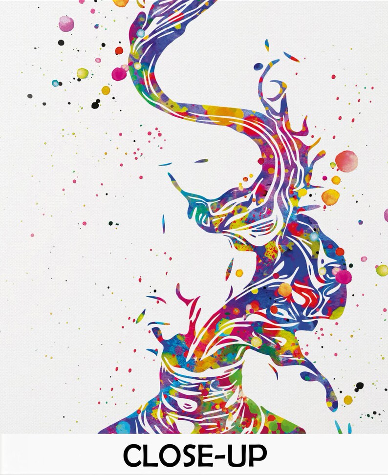 Nail Polish Art Watercolor Print Makeup Nail Tech Salon Wall Etsy