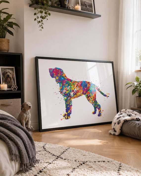 Italian Spinone Watercolor Dog Print, Personalized Pet Memorial Gift-1590