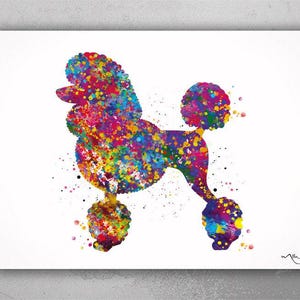 Poodle Dog Watercolor Print Dog Lovers Gift Dog Art Print Animal Lover Nursery Wall Art Wall Decor Art Home Decor Wall Hanging-1248