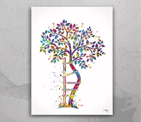 Orthopedic Tree Watercolor Print, Chiropractor Gift, Skeletal Art-1399