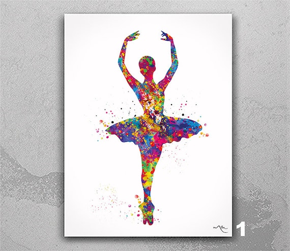 Ballerina Watercolor Print Nursery Wall Art Dance Room Decor Ballet Gift Dance Studio Decor Girls Room Decor Home Decor Wall Hanging-258