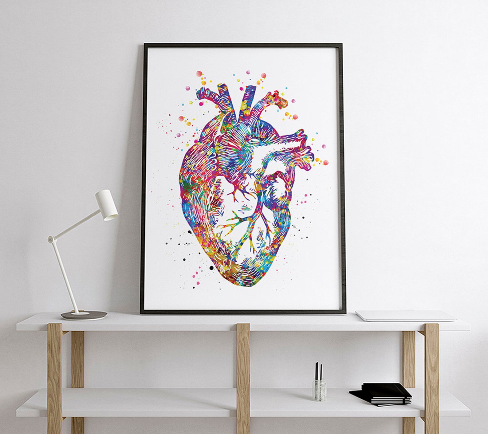 Heart Anatomy Watercolor Print Cardiology Decor Medical Art | Etsy