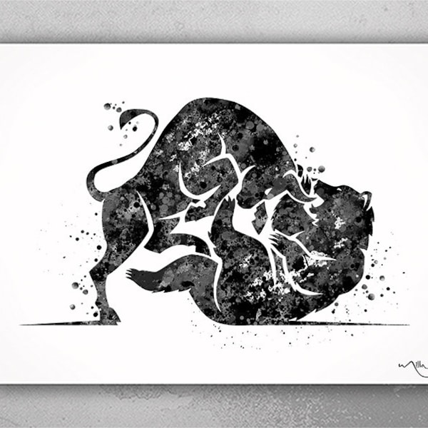 Bull and Bear Art Etsy