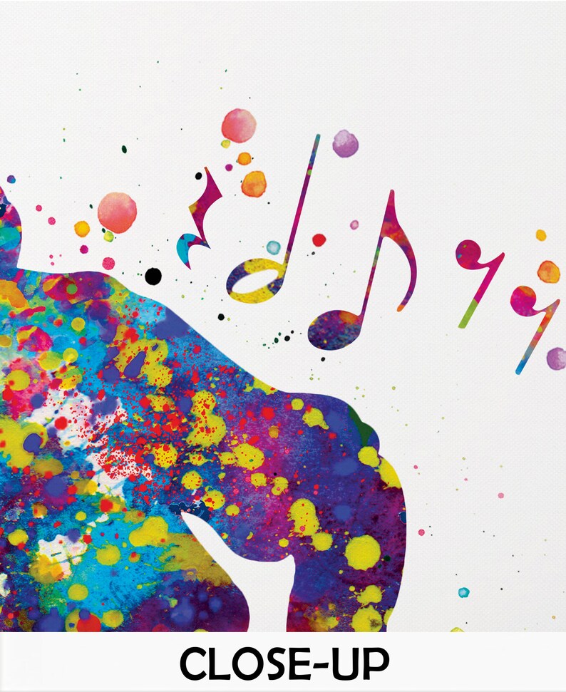 DJ Watercolor Print Headphone Music Art Wall Art Poster Room Etsy
