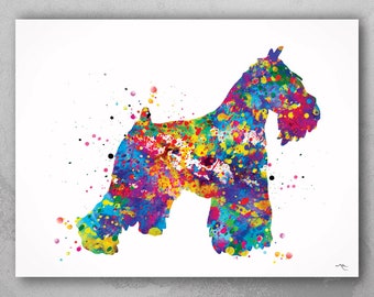 Miniature Schnauzer Watercolor Dog Print Pet Gift Pet Dog Love Puppy Friend Dog Poster Dog Art Dog Wall Art Doglover Gift Animal Poster-70