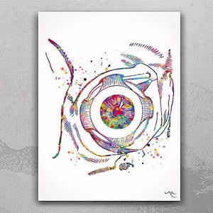 Eye Ball Watercolor Print Eyeball Optometrist Gift Optician Poster Eye Doctor Art Medical Art Ophthalmology Surgeon Eye Clinic Wall Art-1360