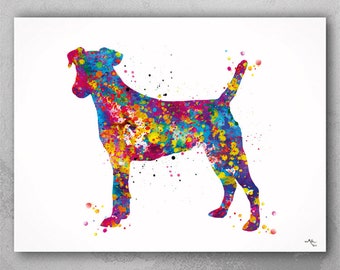 Jack Russell Dog Watercolor Print Jack Russell Terrier Gift Pet Dog Love Puppy Friend Animal Dog Dogart Poster Dog Art Terrier Art-1163