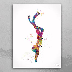 Scuba Diving Watercolor Print Diver Girl Gift Wedding Gift Scuba Diving Art Scuba Poster Teen Room Sport Home Decor Wall Hanging Poster-566