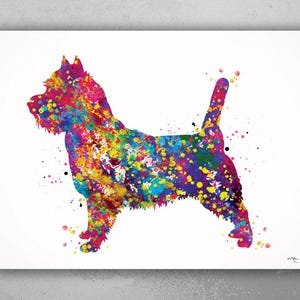 Cairn Terrier Dog Watercolor Print Dog Print Custom Dog Print Cute Dog Art Nursery Dog Wall Doglover Art Cairn Terrier Pet Poster Puppy-1524
