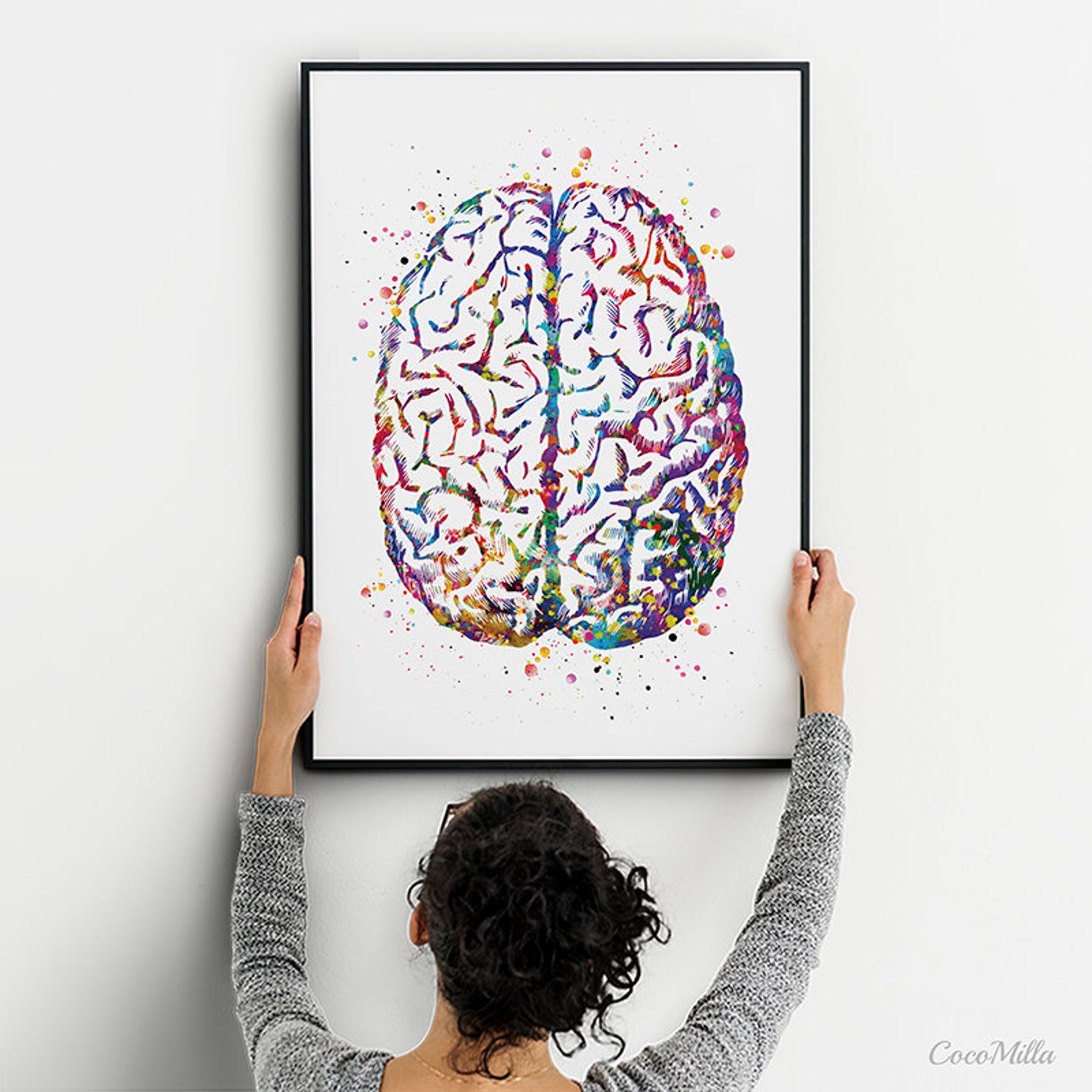 Brain Anatomy Watercolor Print Medical Art Science Art Anatomy - Etsy UK