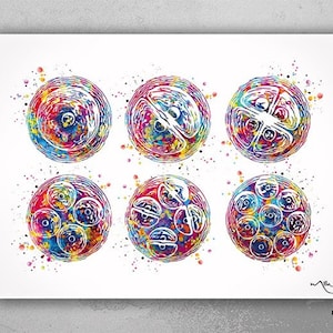 Mitosis Watercolor Print Cell Division Medical Art Biology Lab Microbiology Poster Cell Cycle Art Clinic Science Art Genetic Lab Decor-2552