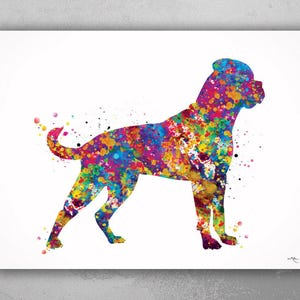 Rottweiler Dog Watercolor Print Rottweiler Dog Poster Gift Pet Dog Love Puppy Friend Animal Dog Poster Dog Art Animal Love-1398