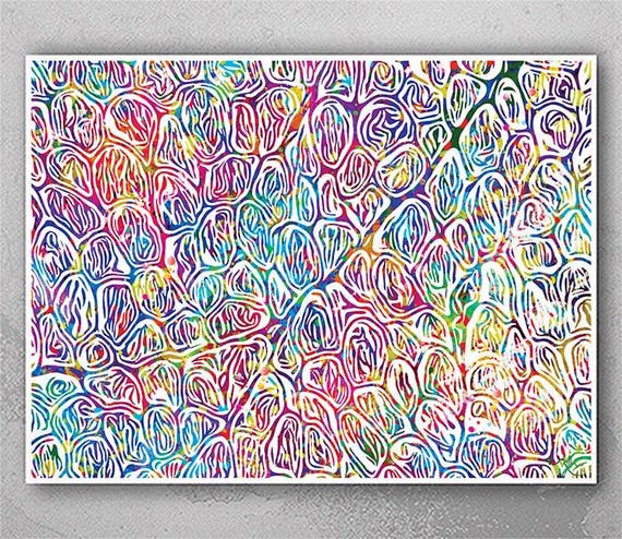 Human Skeletal Muscle Histology Healty Watercolor Print Science Art Normal Histology Biology Art Medical Art Human Anatomy Clinic Decor-431