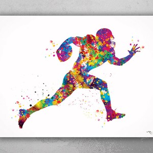 American Football Watercolor Art Print American Football Player Art Poster Football Wall Art Wall Decor American Sport Art Wall Hanging-1156