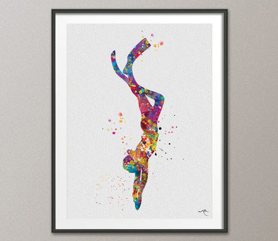 Scuba Couple Love Watercolor Print Divers Sport Gift Scuba Art Print Wall Art