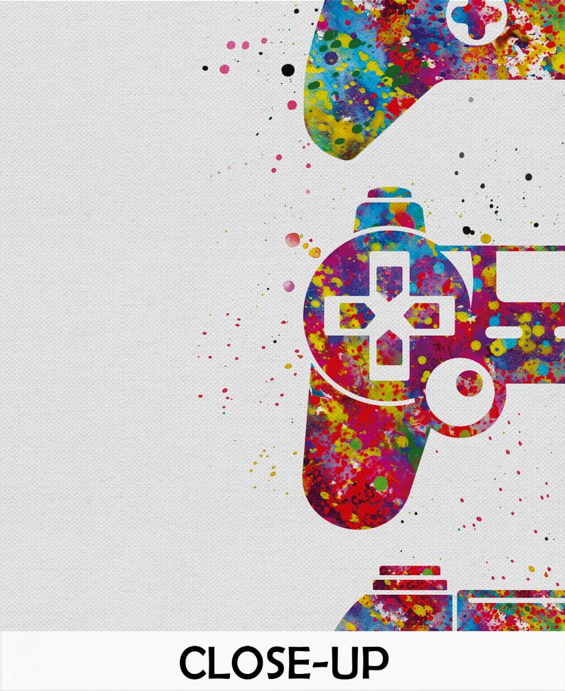 Gamers Art Watercolor Print Joystick Nursery Game Room Decor Etsy UK