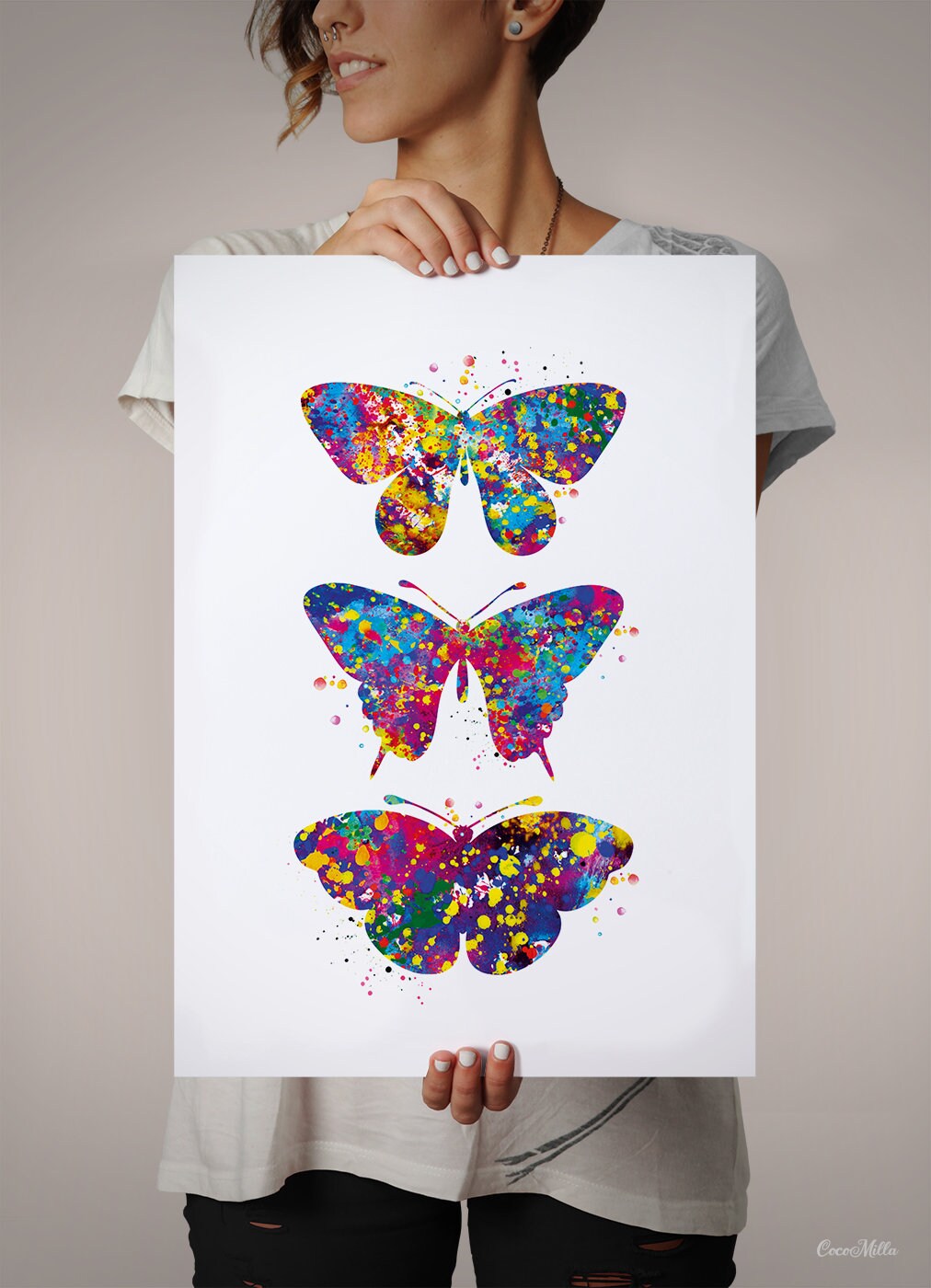 Butterfly Watercolor Print Butterflies Decorative Art Print | Etsy