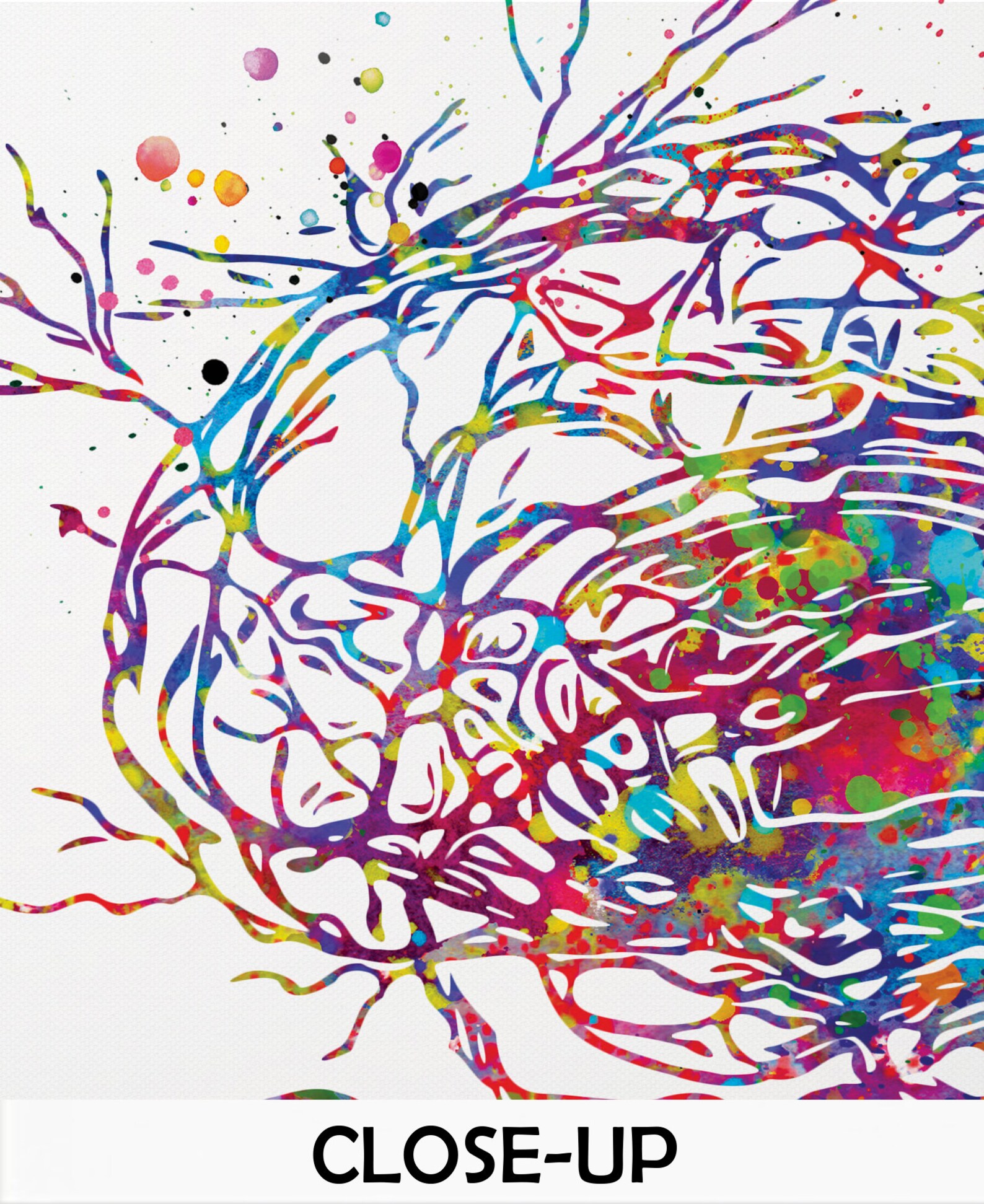 Epilepsy Brain Art Watercolor Print Abstract Medical Art Etsy