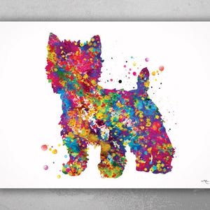 Westie Dog Watercolor Print West Highland Terrier Gift Pet Dog Love Puppy Friend Doglover Gift Dogart Poster Dog Art Terrier Art Poster-622