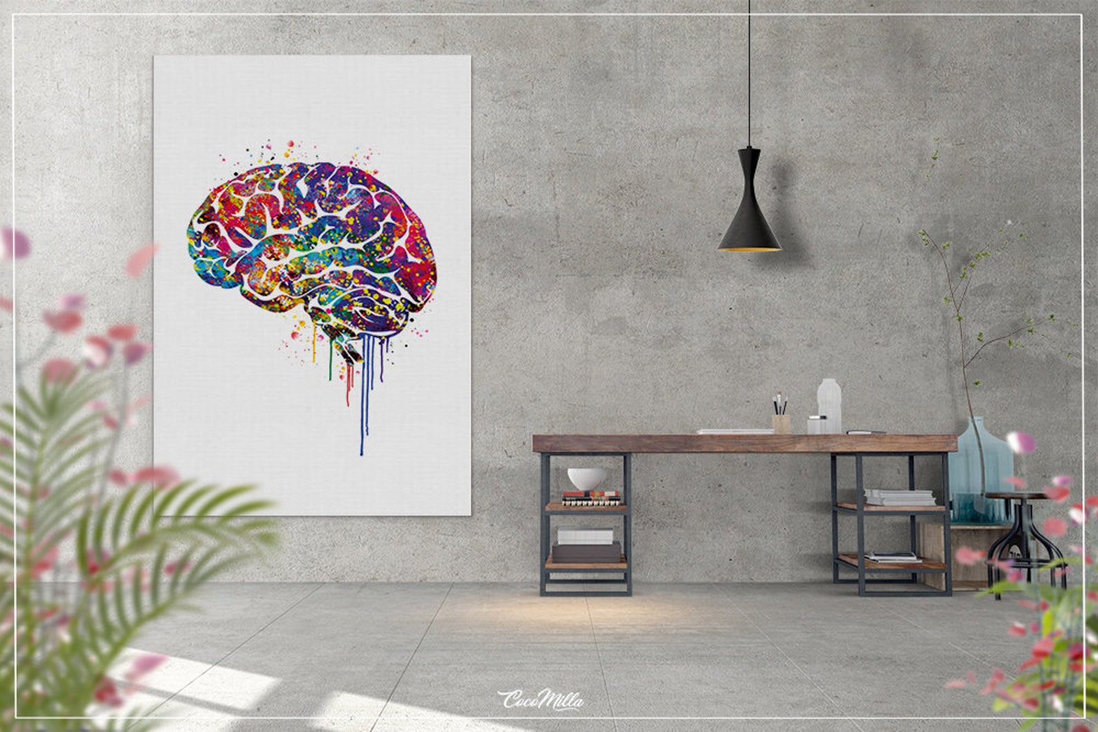 Brain Anatomy Watercolor Print Medical Art Science Art Wall | Etsy