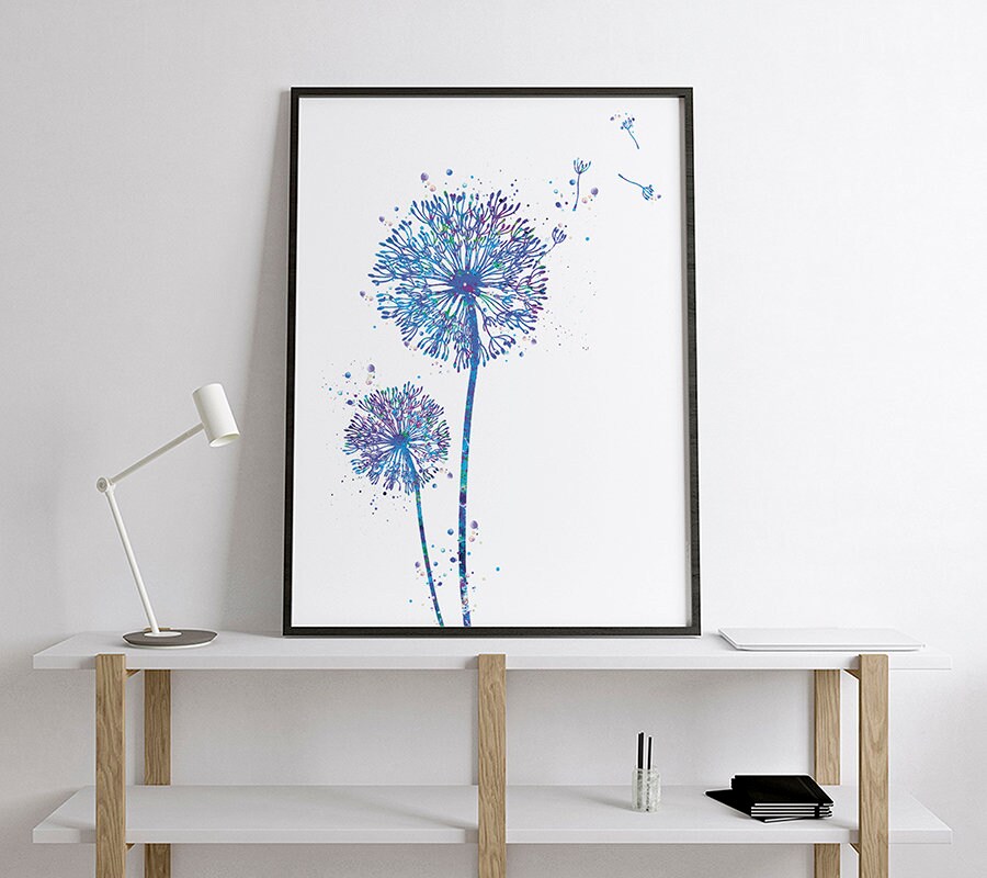 Dandelion Flowers Watercolor Print Nature Love Some see a wish Quote Housewarming Gift Wall Art Wall Decor Inspirational Wall Hanging-1697 Dandelion Flowers Watercolor Print Nature Love Some see a wish Quote Housewarming Gift Wall Art Wall Decor Inspirational Wall Hanging-1697