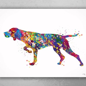 Hungarian Vizsla Dog Watercolor Print Magyar Dog Pet Gift Dog Love Puppy Friend Dog Art Customizable Animal Poster Vizsla Poster Dogart-1453