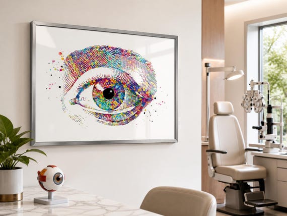 Human Eye Watercolor Print - Optometrist, Ophthalmology Art-1027