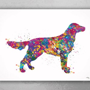 Flat Coated Retriever Watercolor Dog Print Pet Gift Pet Loss Gift Dog Love Puppy Doglover Poster Dog Art Customizable Animal Pet Poster -550
