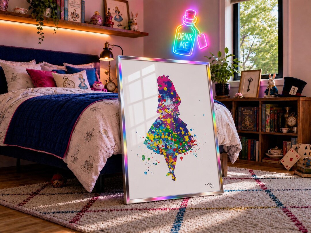Alice in Wonderland Watercolor Print, Kids Room Decor-405 - Etsy