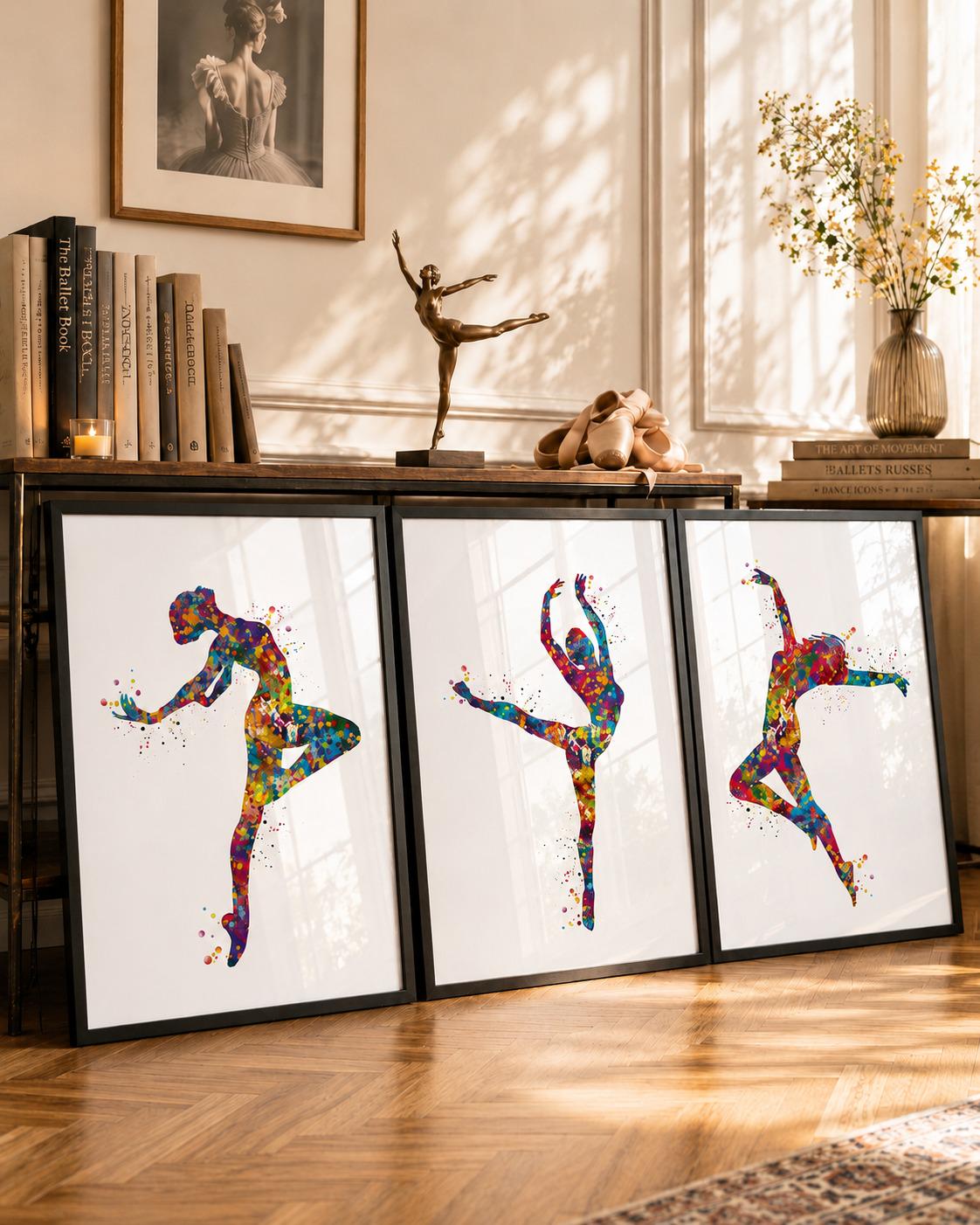 アート・デザイン・音楽 No.29 BALLERINA Dance Watercolor Print Set: Modern Ballerina Wall Art-1927 - Etsy