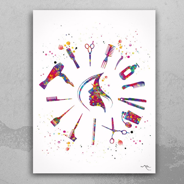 Hairstylist Wall Art Etsy