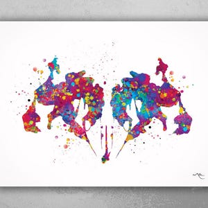 Rorschach inkblot Art Abstract Watercolor Print Psychology Psychiatry Wall Art Psychotherapist Psychologist Medical Art Clinic Decor-1795