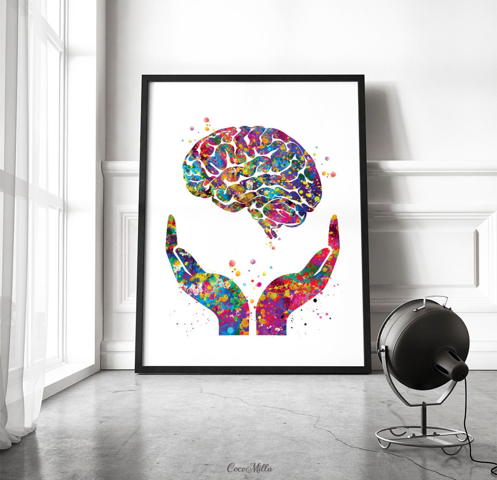 Brain Health Watercolor Print Mental Health Medical Art Etsy
