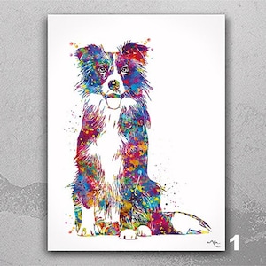 Border Collie Dog Watercolor Print Dog Lovers Gift Dog Collie Art Print Children&#39;s Kids Wall Art Wall Decor Art Home Decor Wall Hanging-2556
