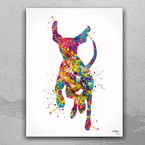 Hungarian Vizsla Dog Watercolor Print Magyar Dog Pet Gift Dog Love Puppy Friend Dog Art Customizable Animal Poster Vizsla Poster Dogart-1450