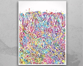 Stomach Structure Watercolor Print Human Organs Gastrointestinal Clinic Decor Histology Art Gastroenterology Gastroenterologist Gift-2292