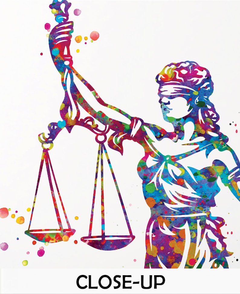 Lawyer Office Decor Watercolor Prints Set of 3 Law Student Etsy