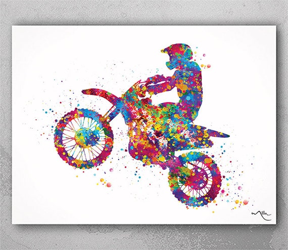 Art Poster Motocross sport