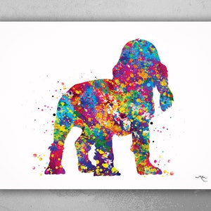 English Cocker Spaniel Puppy Dog Art Watercolor Print Cocker Gift Pet Dog Lover Pet Art Dogart Abstract Canvas Dog Art Poster Dog Art-1517