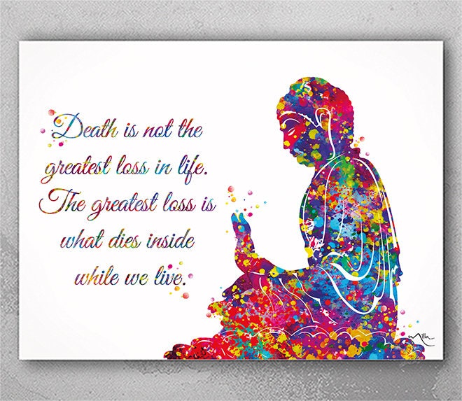 Discover Buddha Quote Watercolor Poster