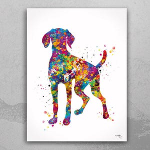 Hungarian Vizsla Dog Watercolor Print Magyar Dog Pet Gift Dog Love Puppy Friend Dog Art Customizable Animal Poster Vizsla Poster Dogart-1433