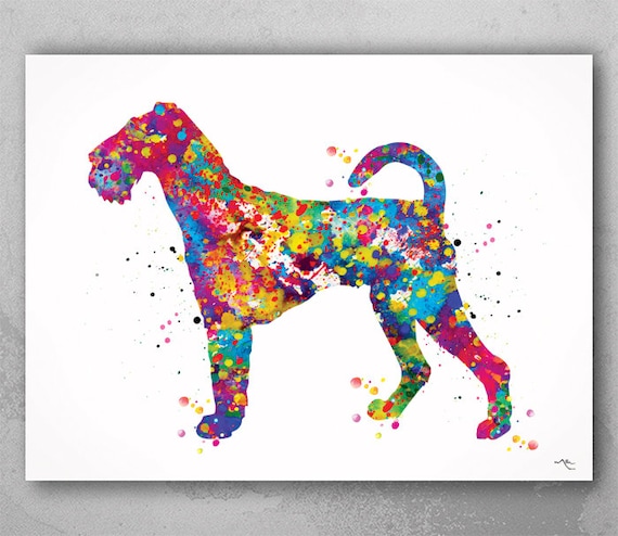Airedale Terrier Watercolor Dog Print Pet Gift Pet Dog Love Puppy Friend Dog Poster Dog Art Dog Wall Art Animal Poster Dog Art Poster-365