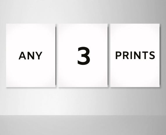 Watercolor Print Set, Mix and Match Wall Decor (Any 3 Prints)-200