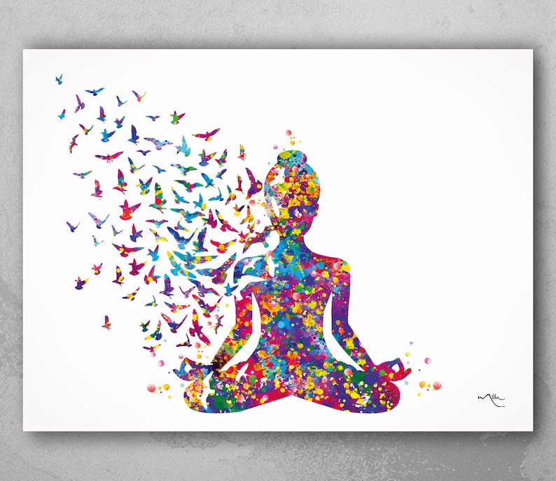 Yoga Art Yogi Yoga Poster Yoga Pose Yoga Print Yoga Woman image 0