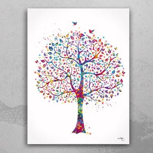 Tree Nature Love Watercolor Print Wedding Gift Trees Wall Art Home Decor Wall Decor Art Nursery Art Housewarming Gift Decor Wall Hanging-464