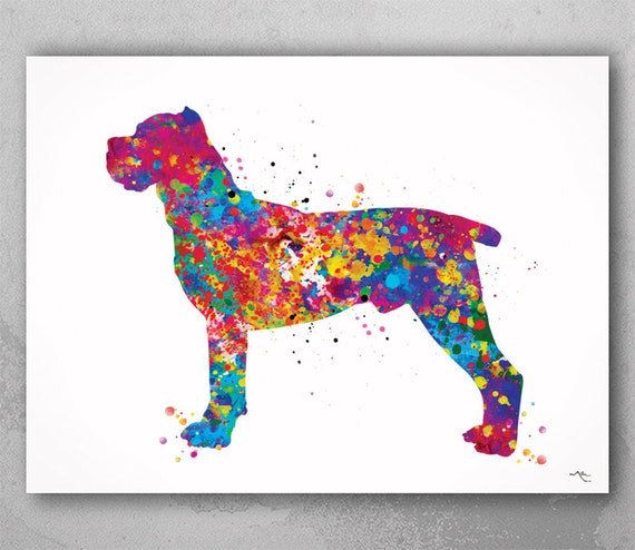 Cane Corso Watercolor Print Cane Corso Art Print Poster Dog Breed Gift Pet Dog Love Puppy Friend Animal Dog Poster Custom Pet Portrait-1188