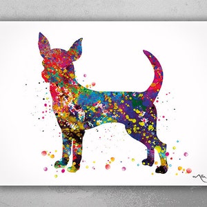 Chihuahua Dog Watercolor Print Dog Chihuahua Poster Gift Pet Dog Love Puppy Friend Animal Dog Poster Pet Decor Animal Art Dog Art-264
